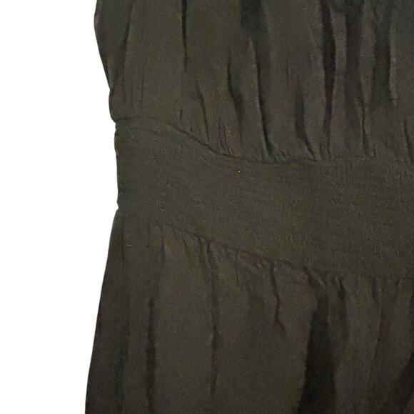 Old Navy Black Dress Top 2X Black Sleeveless Ruched Cinched Waist Blouson Casual - Picture 4 of 8